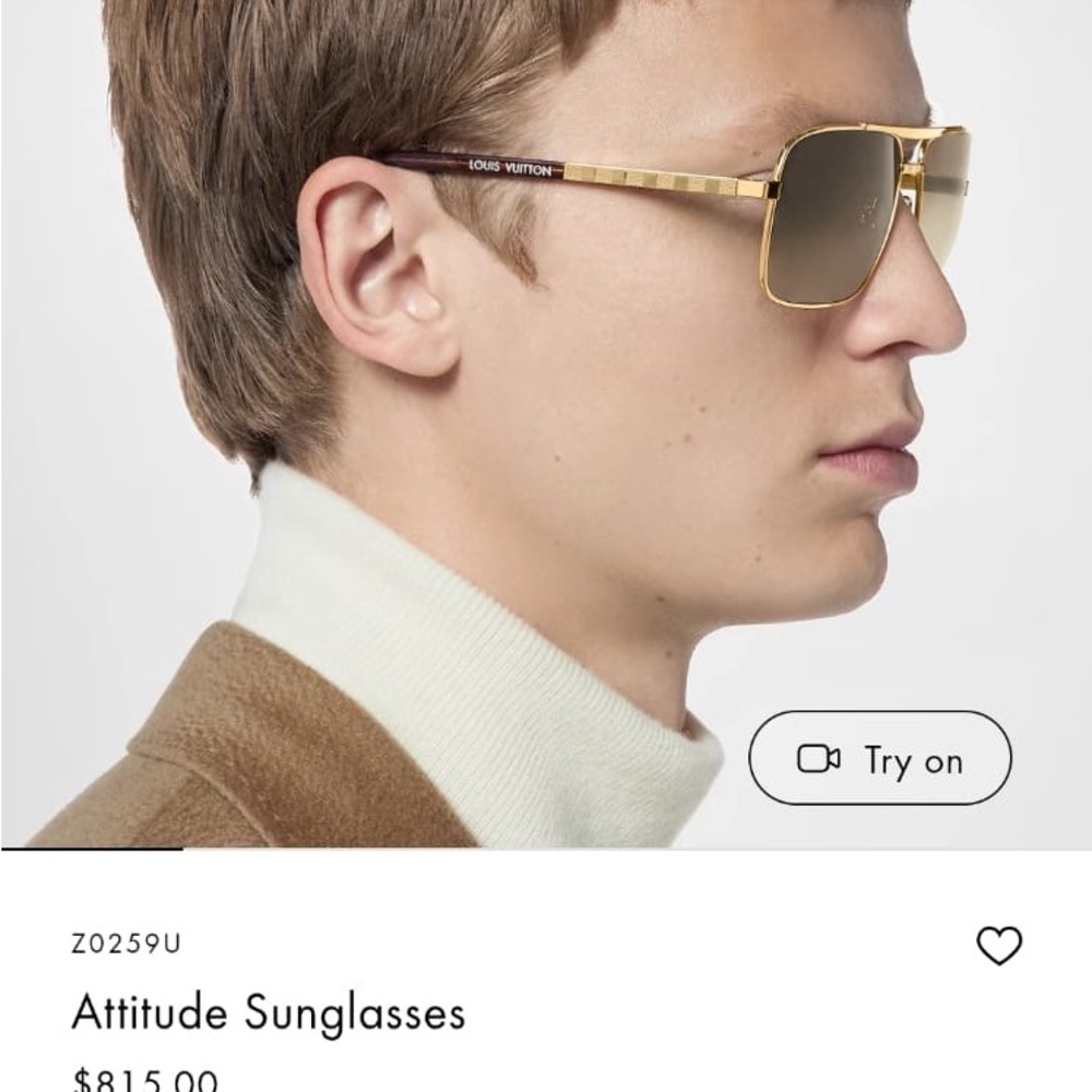 Louis Vuitton Gold Frame Sunglasses